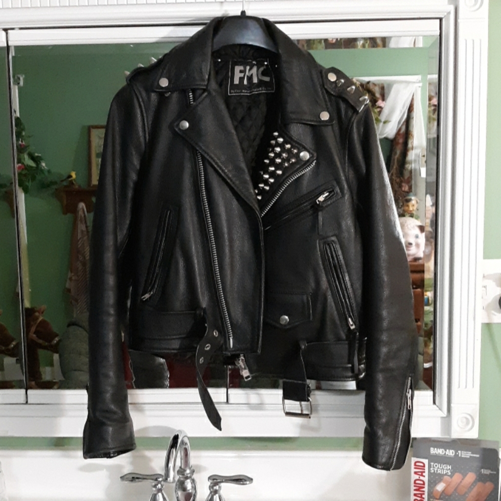 FMC leather biker jacket
